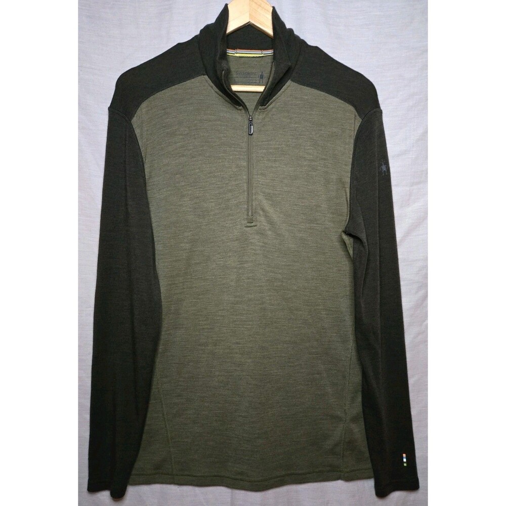 Smartwool L.S. Shirt Mens Lg, Merino 250 Wool 1/4 Zip Base-layer Outdoor Hiking